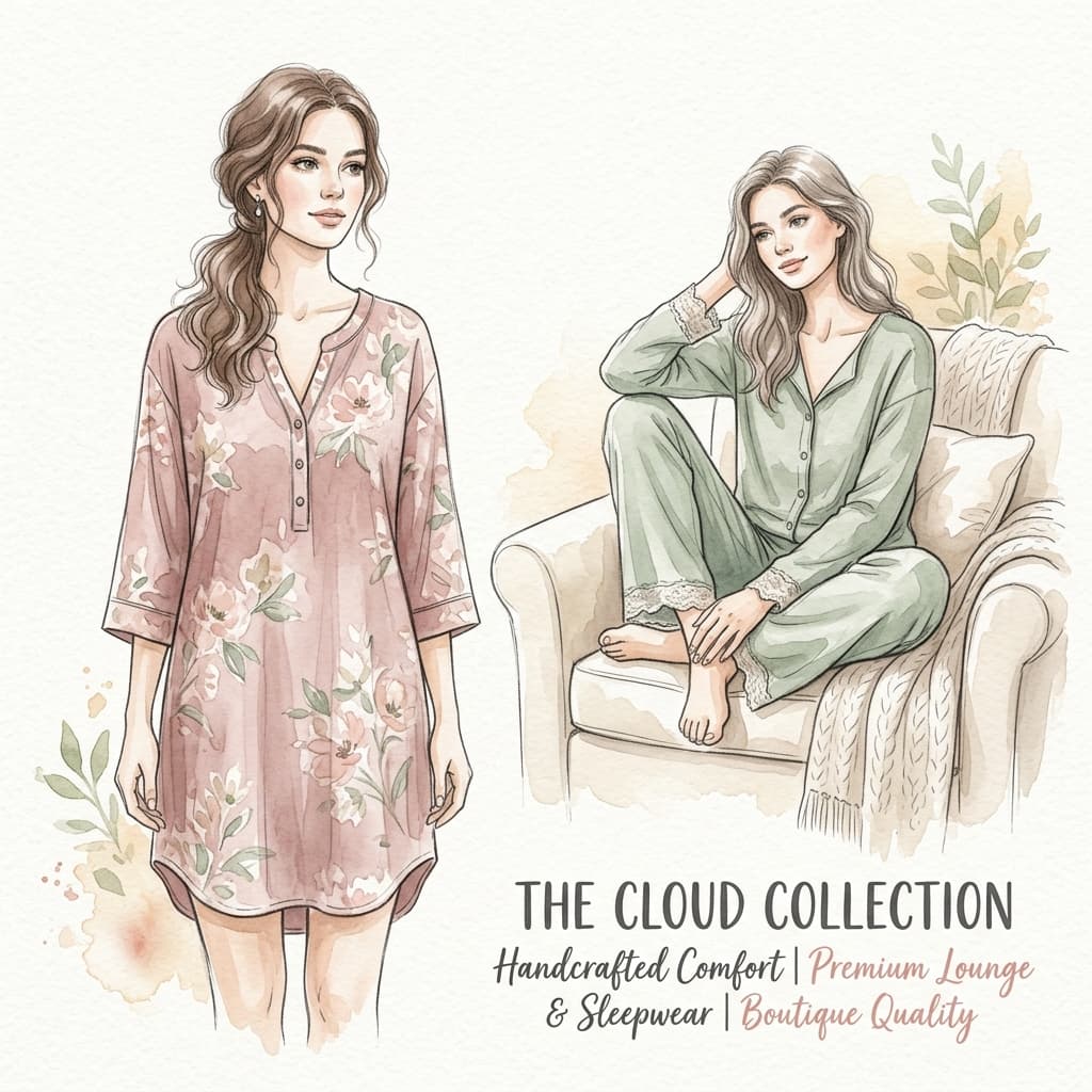 Comfortable nightwear sketch