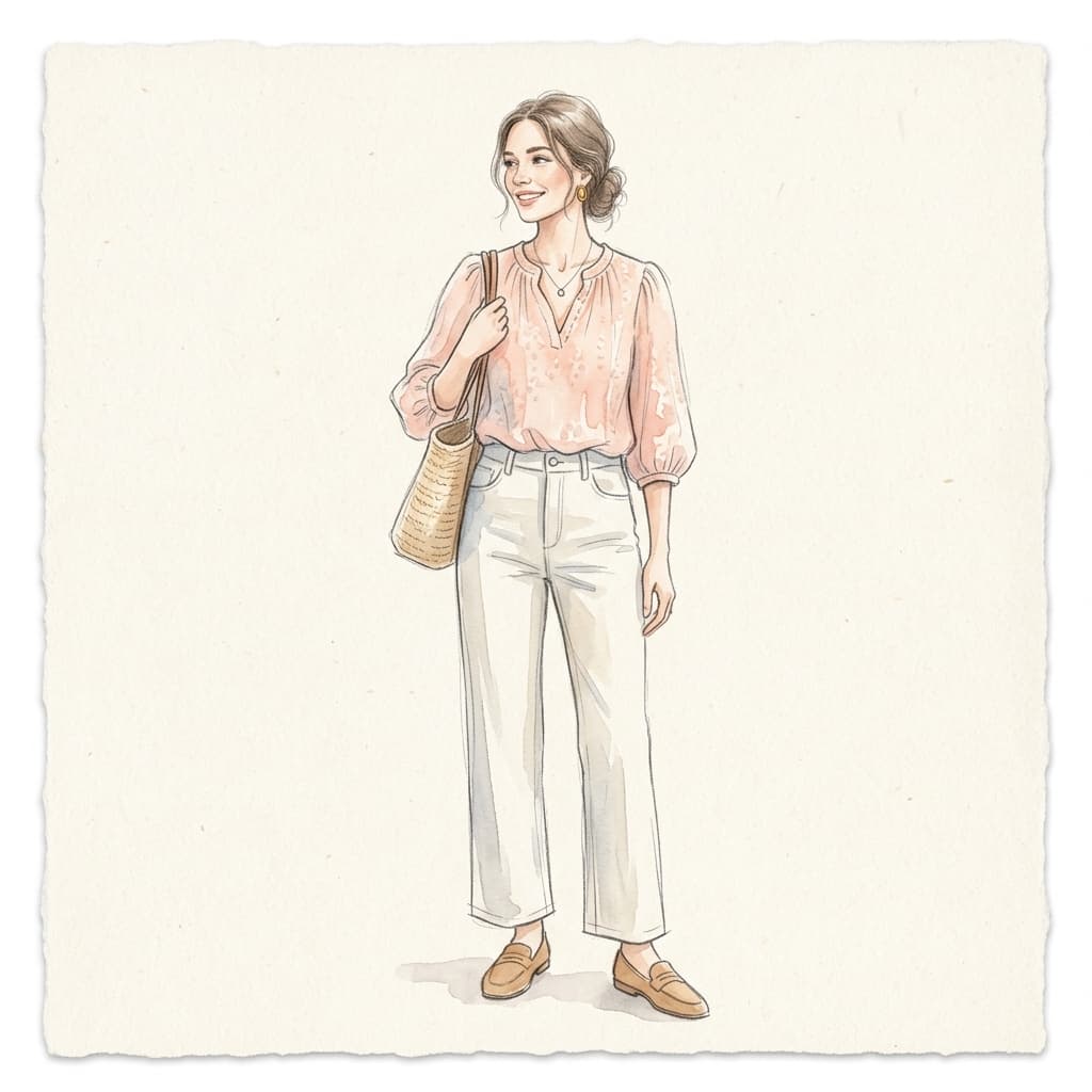 Casual top fashion sketch
