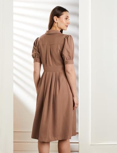Symbol Premium Women's Fit & Flare Wrap Dress (Midi Length | Stylish | Desk-to-Dinner) (Available in Plus Sizes)
